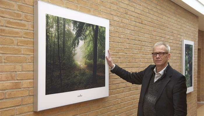 Landskabsmotiv på akustikbillede