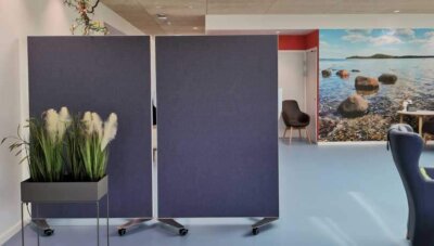 Skærmvægge 120×180 cm med kanvas stof