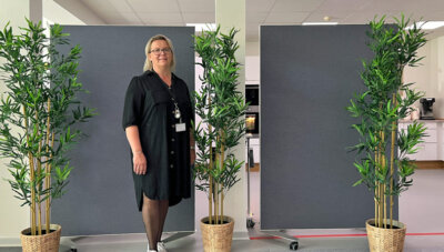 Skærmvægge 120×180 cm med kanvas stof